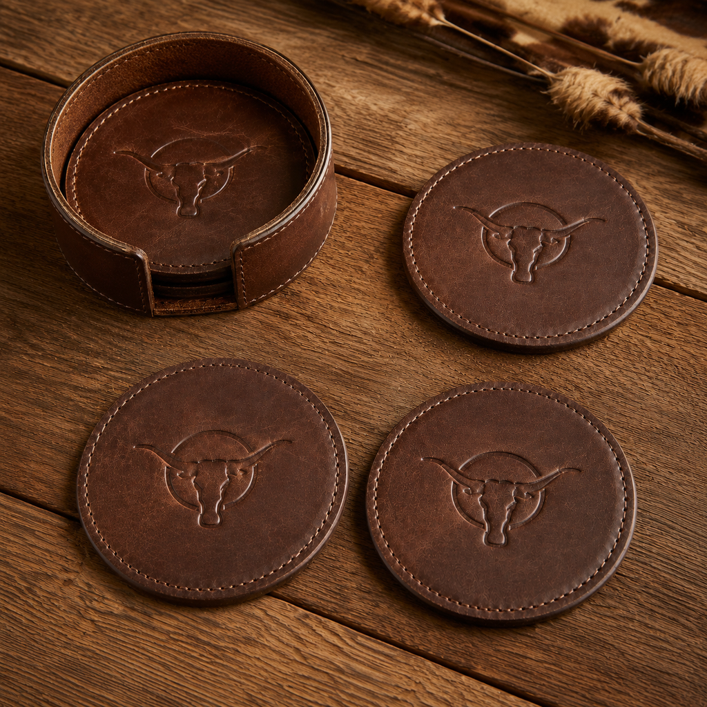 Leather Coaster Set