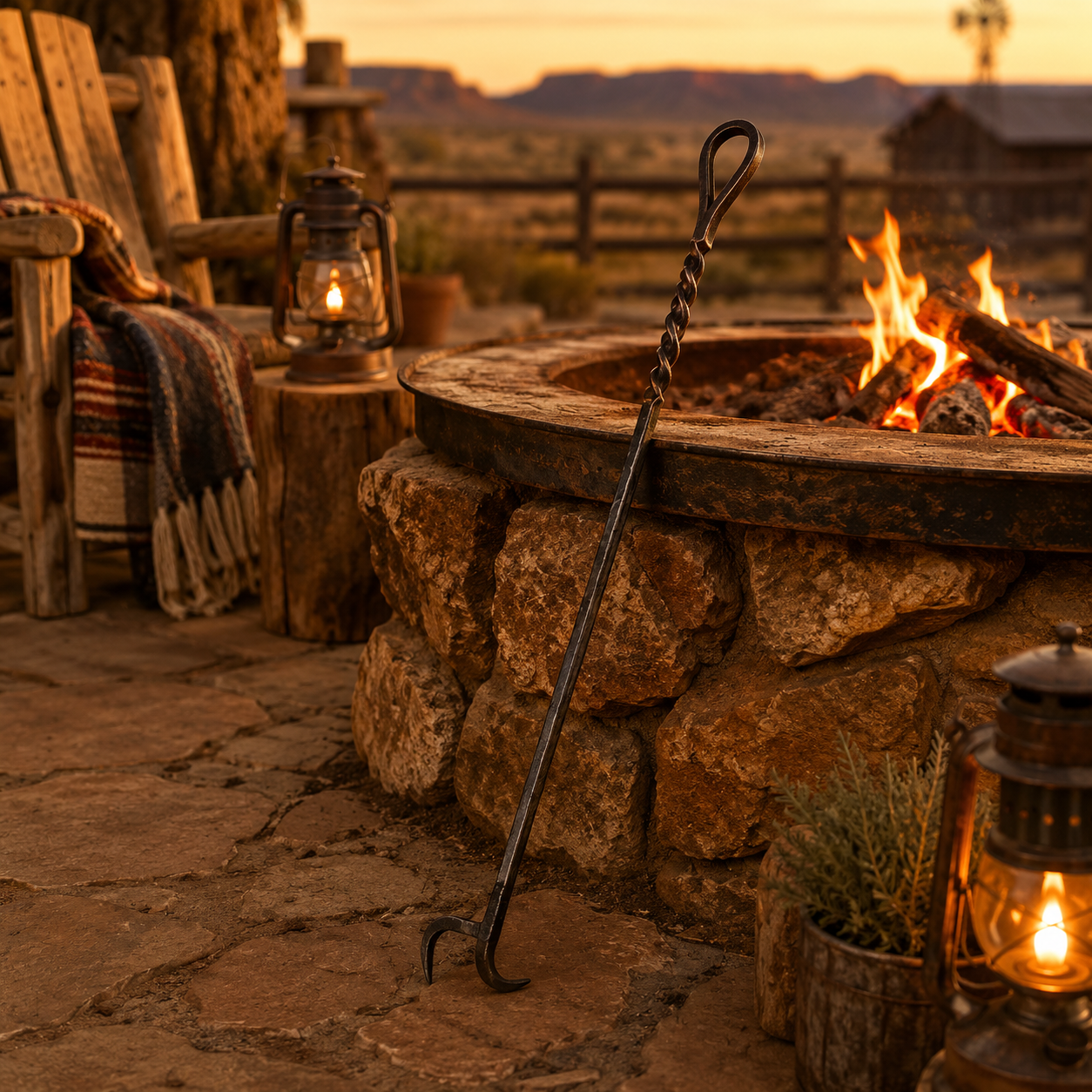 Outdoor Fire Pit Poker