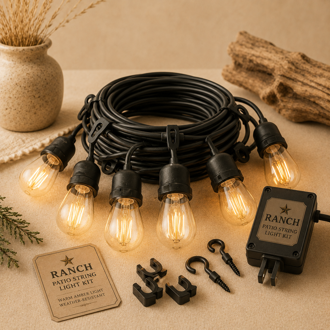 Ranch Patio String Light Kit