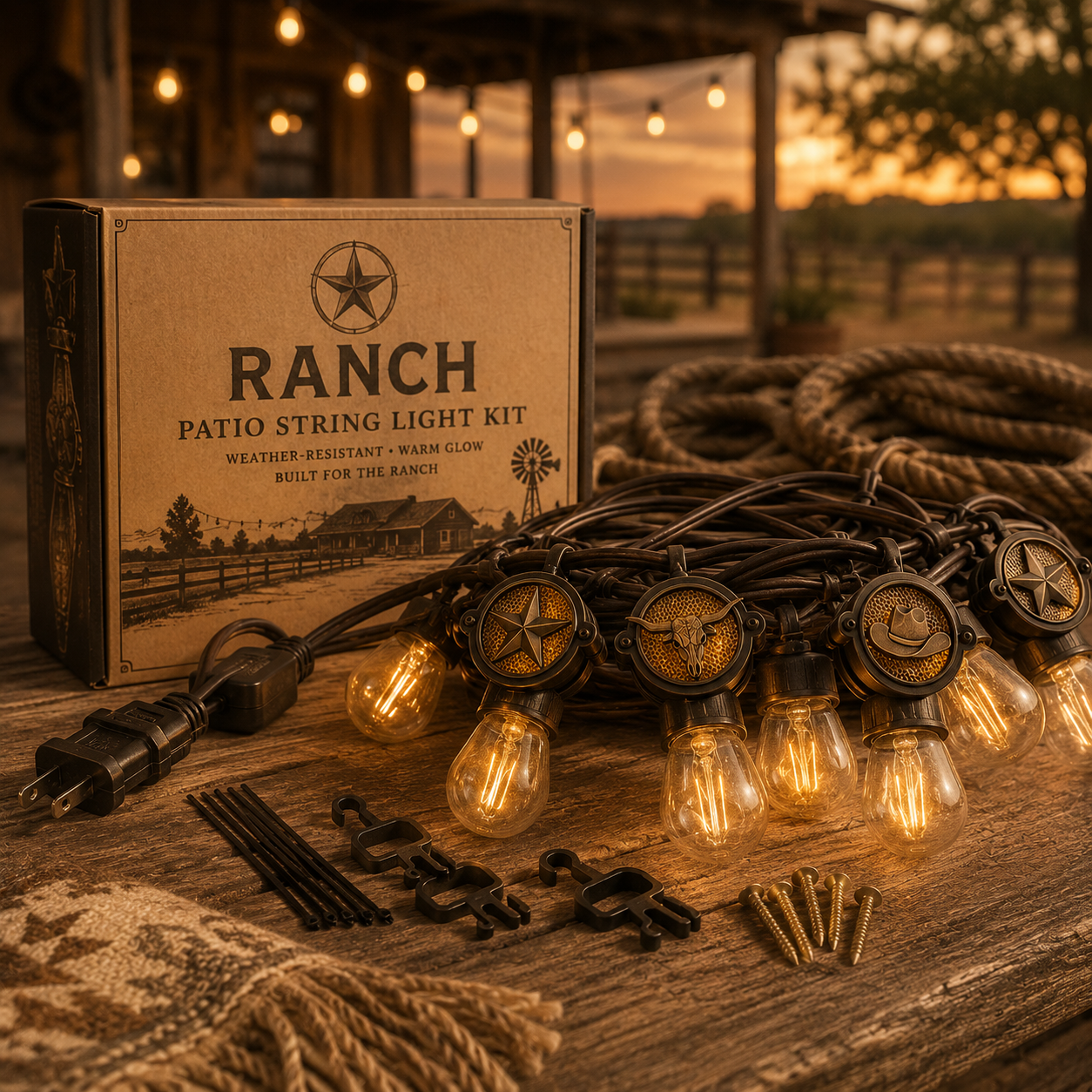 Ranch Patio String Light Kit