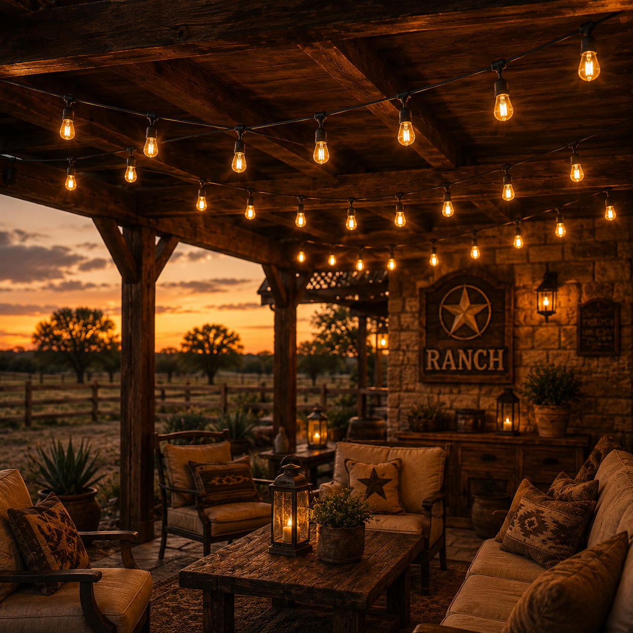 Ranch Patio String Light Kit