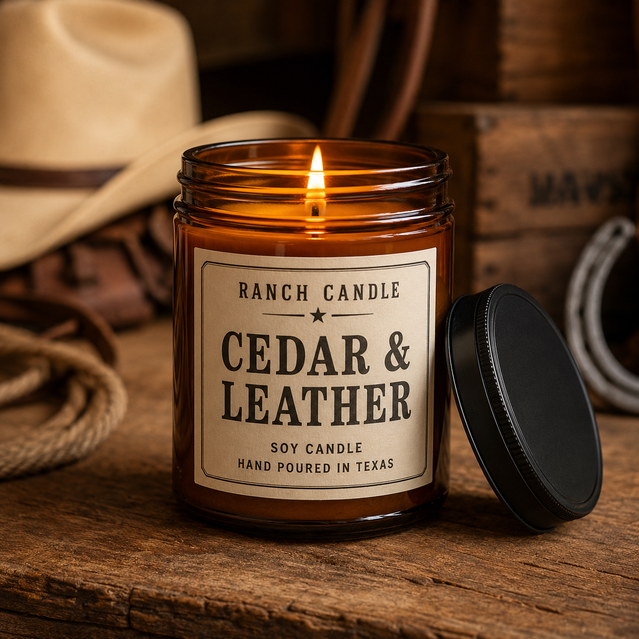 Ranch Candle - Cedar & Leather