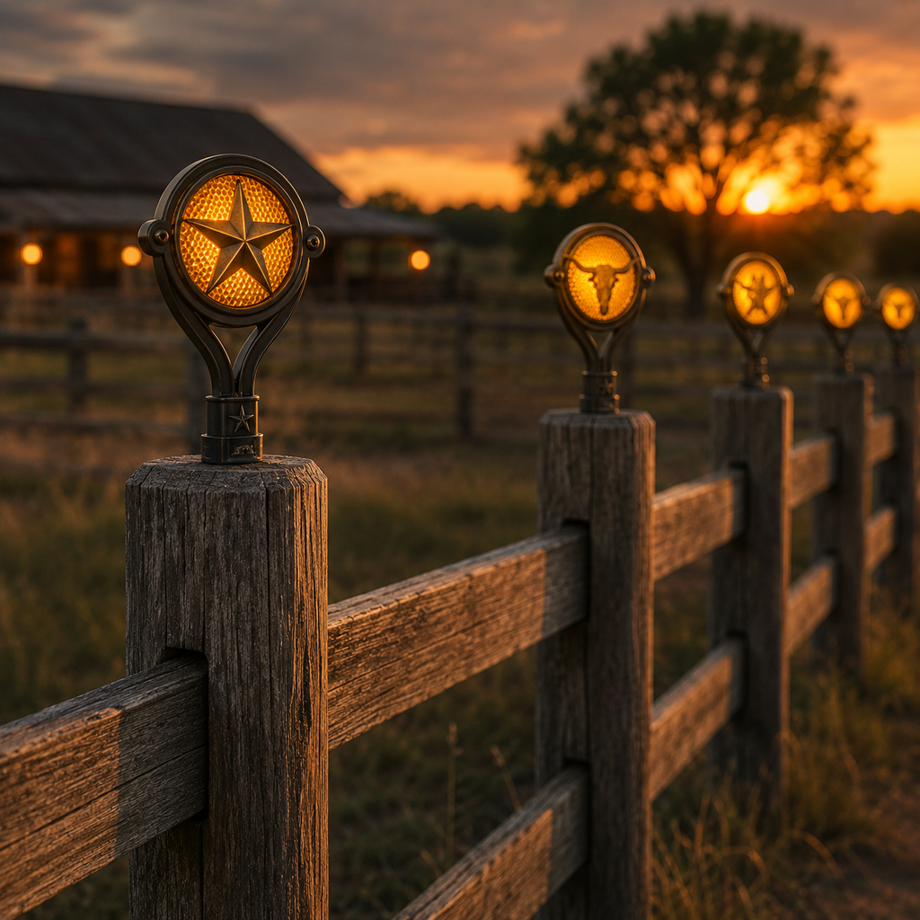 Solar Fence Post Lights