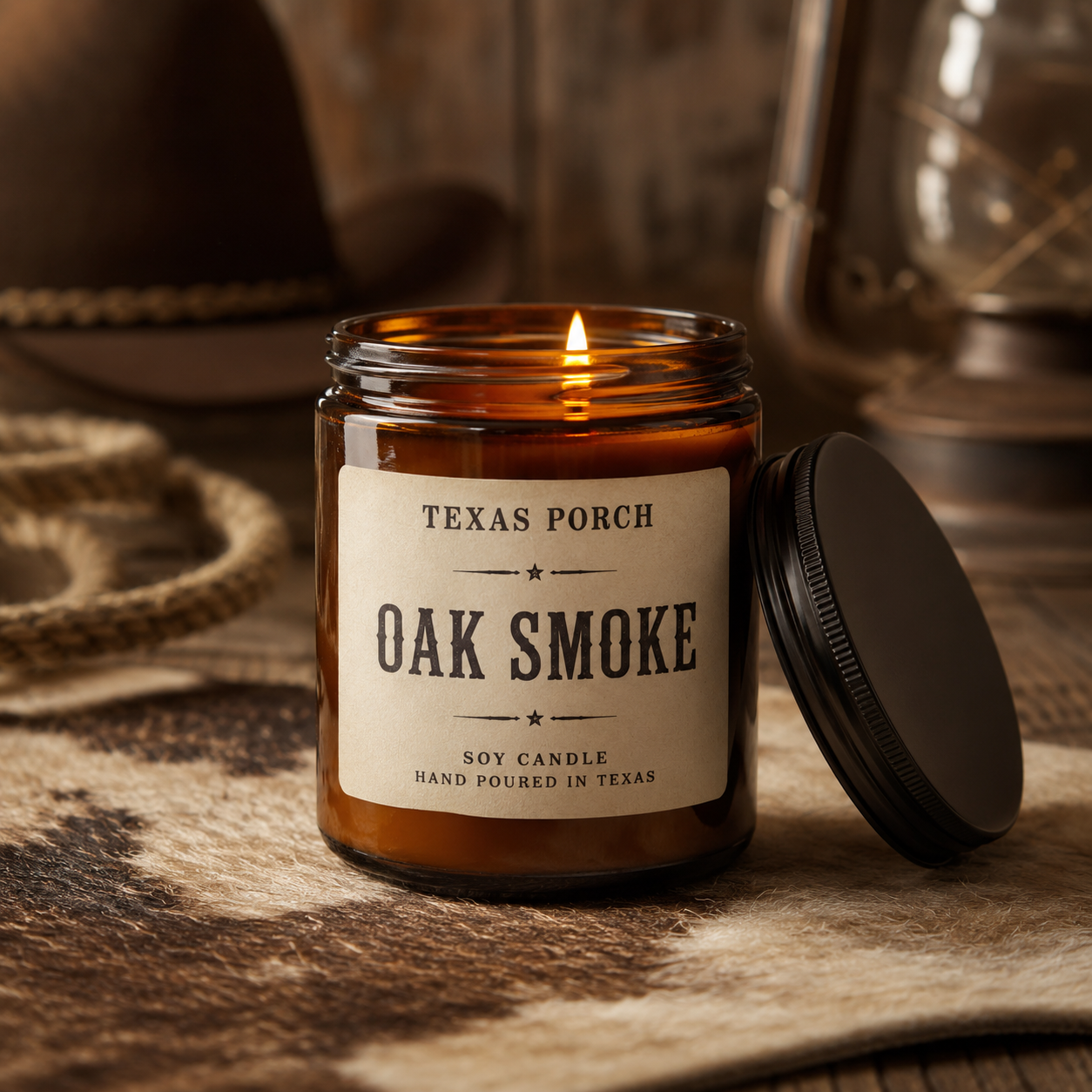 Texas Porch Candle - Oak Smoke