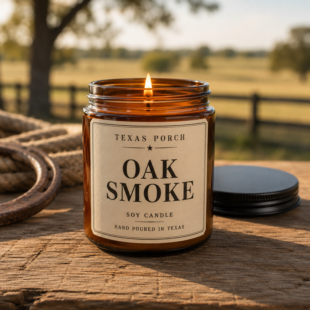 Texas Porch Candle - Oak Smoke