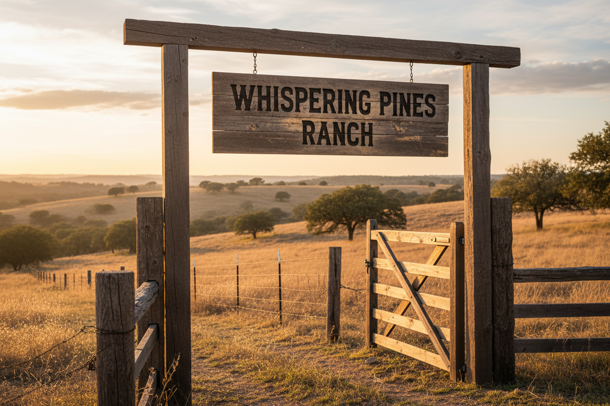 Custom Ranch Gate Sign