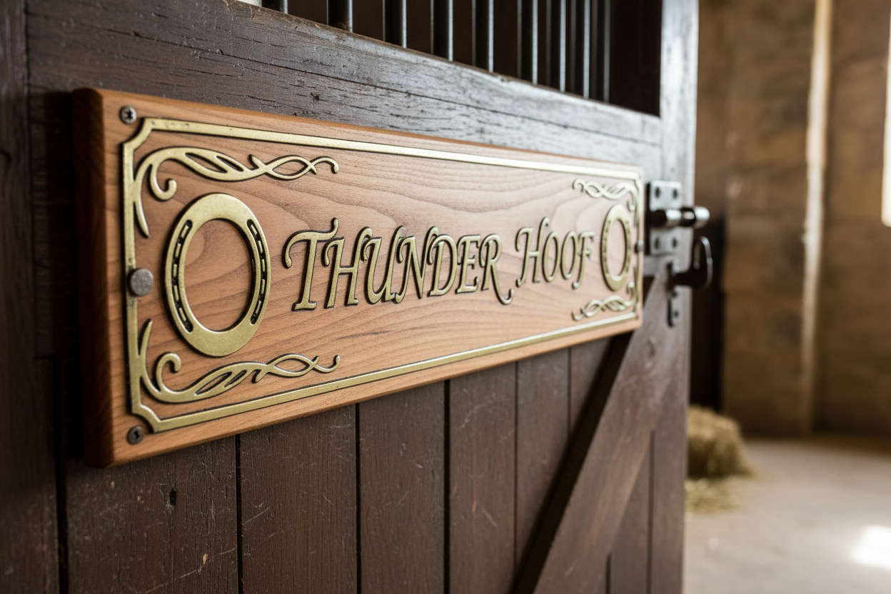 Personalized Horse Stall Name Plate